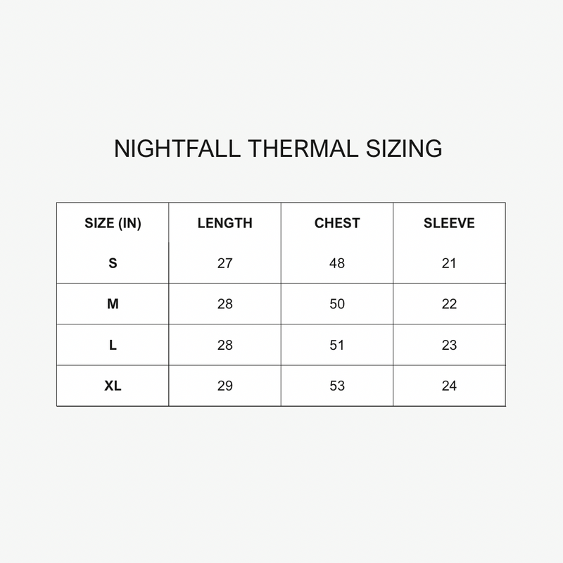 Size Chart for 