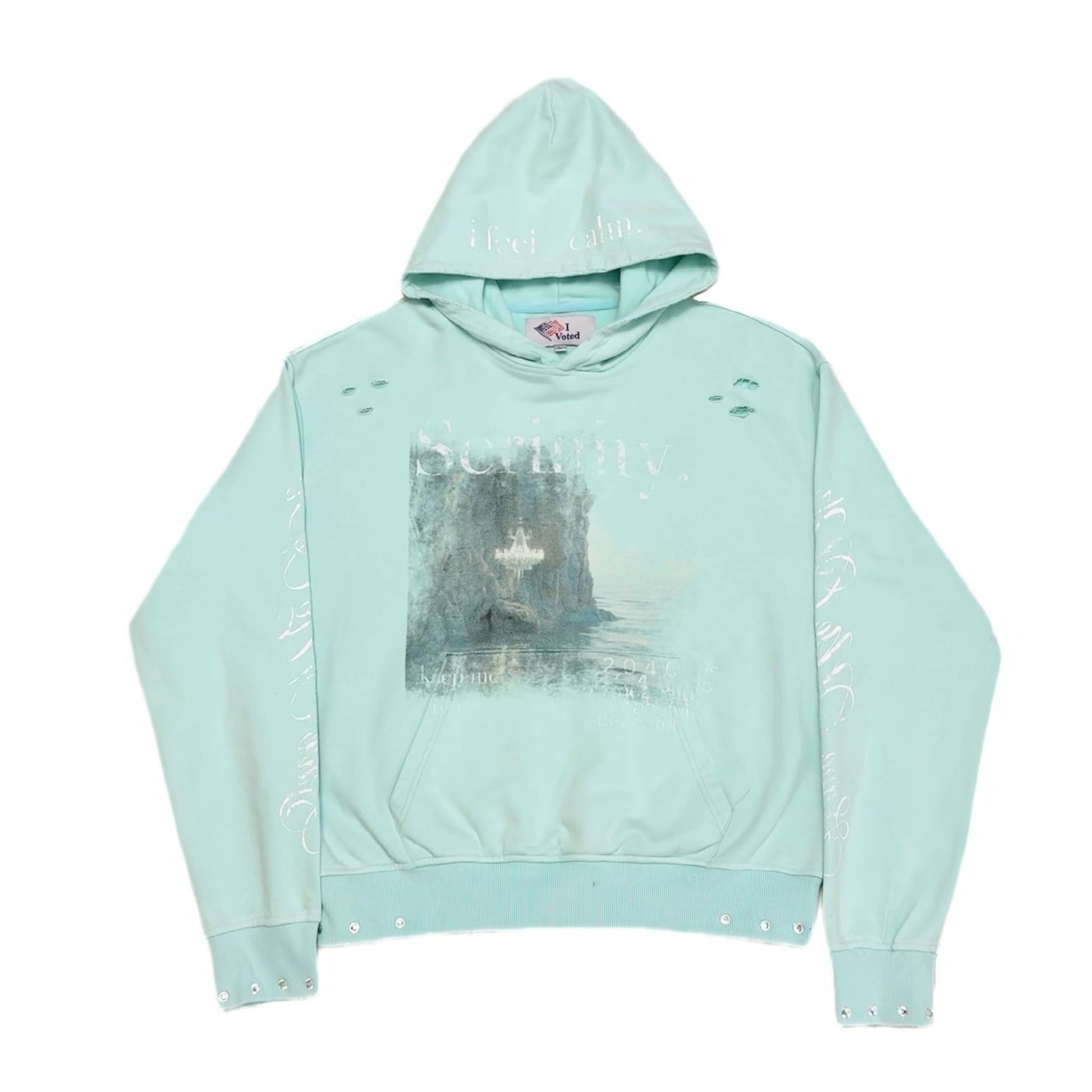 "SERENITY" DISTRESSED HOODIE